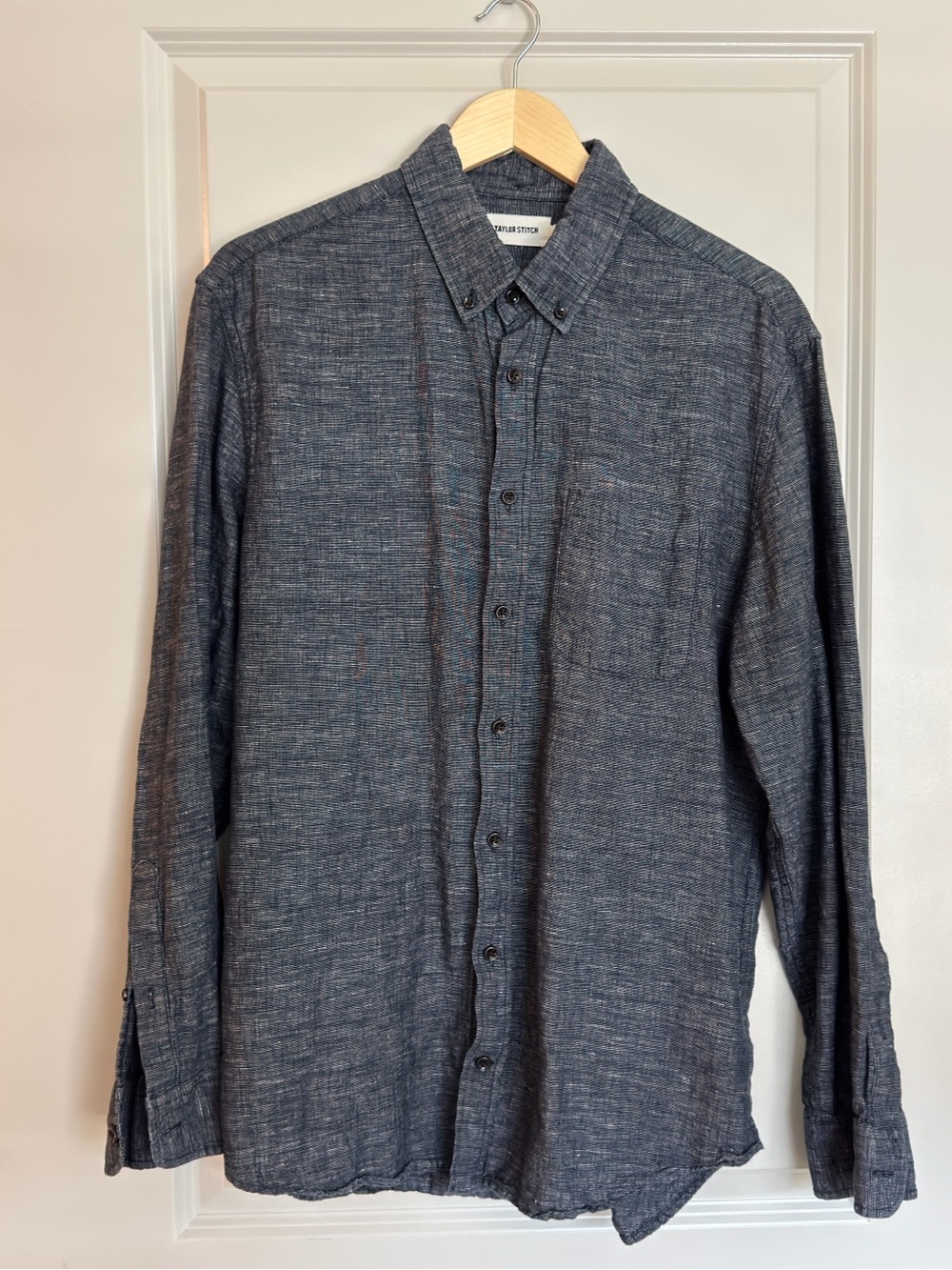 Taylor Stitch Jack Midnight Slub Linen Blend Button-Down Shirt